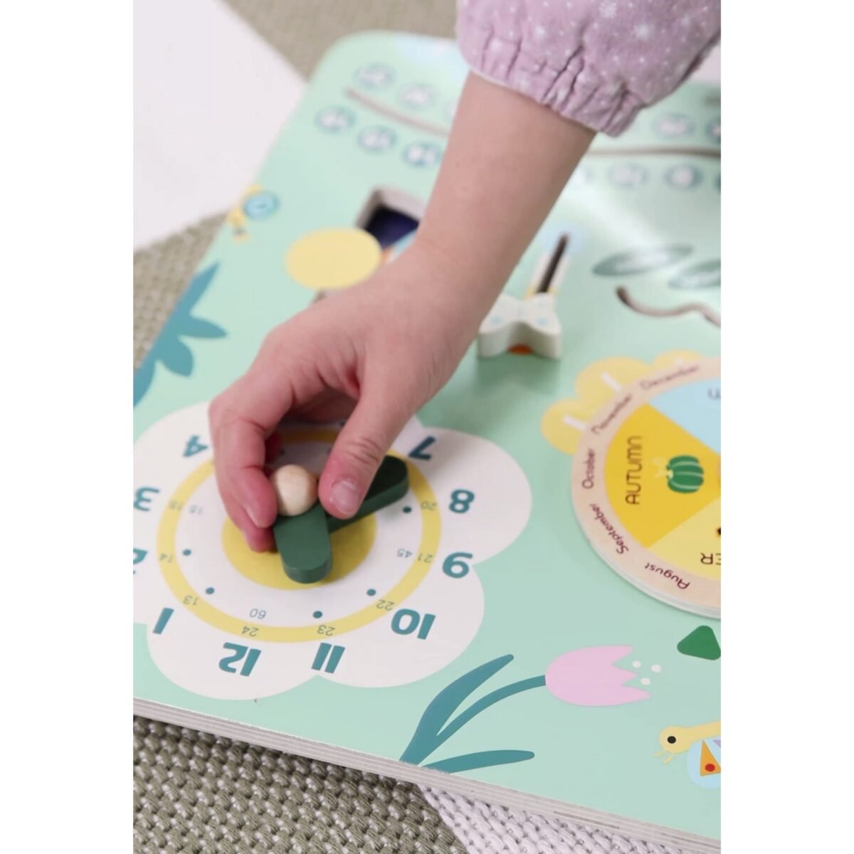 Medinė lavinamoji lenta pirmasis kalendorius su laikrodžiu – Paveikslėlis 4