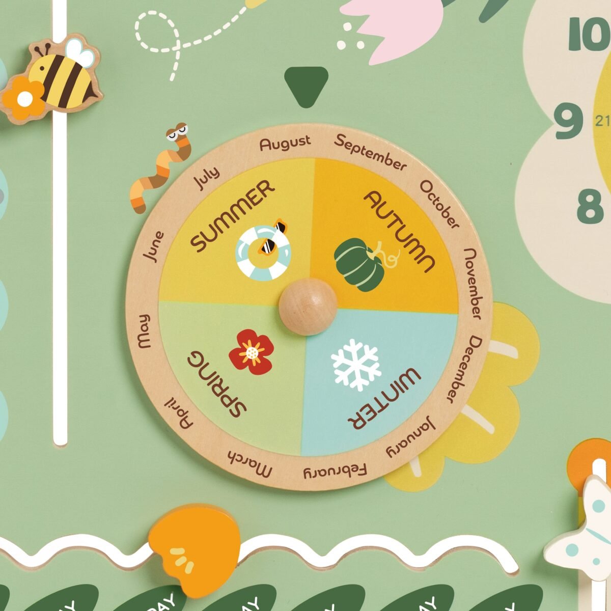 Medinė lavinamoji lenta pirmasis kalendorius su laikrodžiu – Paveikslėlis 7