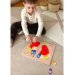 Medinė lavinamoji pėdų dėlionė skaičiams ir spalvoms – Paveikslėlis 5