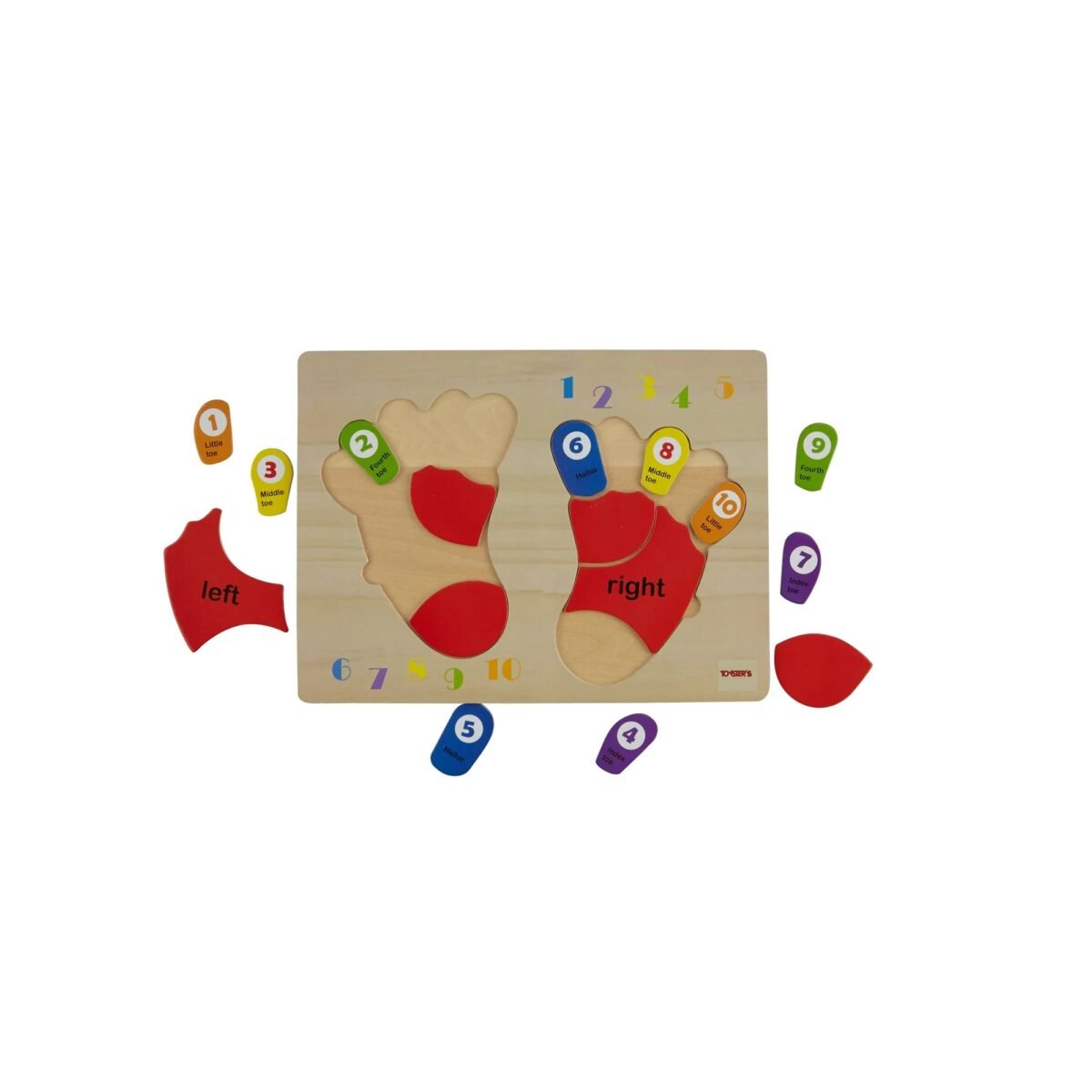 Medinė lavinamoji pėdų dėlionė skaičiams ir spalvoms – Paveikslėlis 8