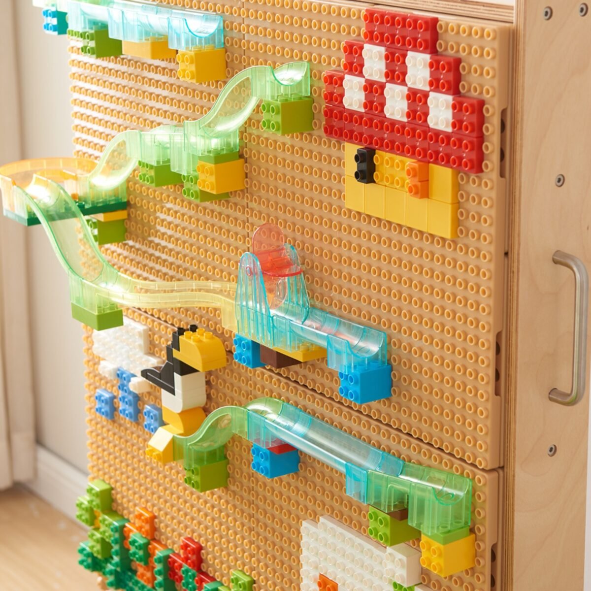 Medinė mobili dvipusė STEAM konstravimo lenta su priedais – Paveikslėlis 2