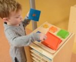 Medinė montessori ūkio dėlionė su rankenėlėmis