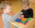 Medinė montessori ūkio dėlionė su rankenėlėmis
