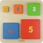 Medinė montessori ūkio dėlionė su rankenėlėmis