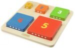 Medinė montessori ūkio dėlionė su rankenėlėmis