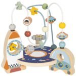 Medinė raketa su motorikos labirintu