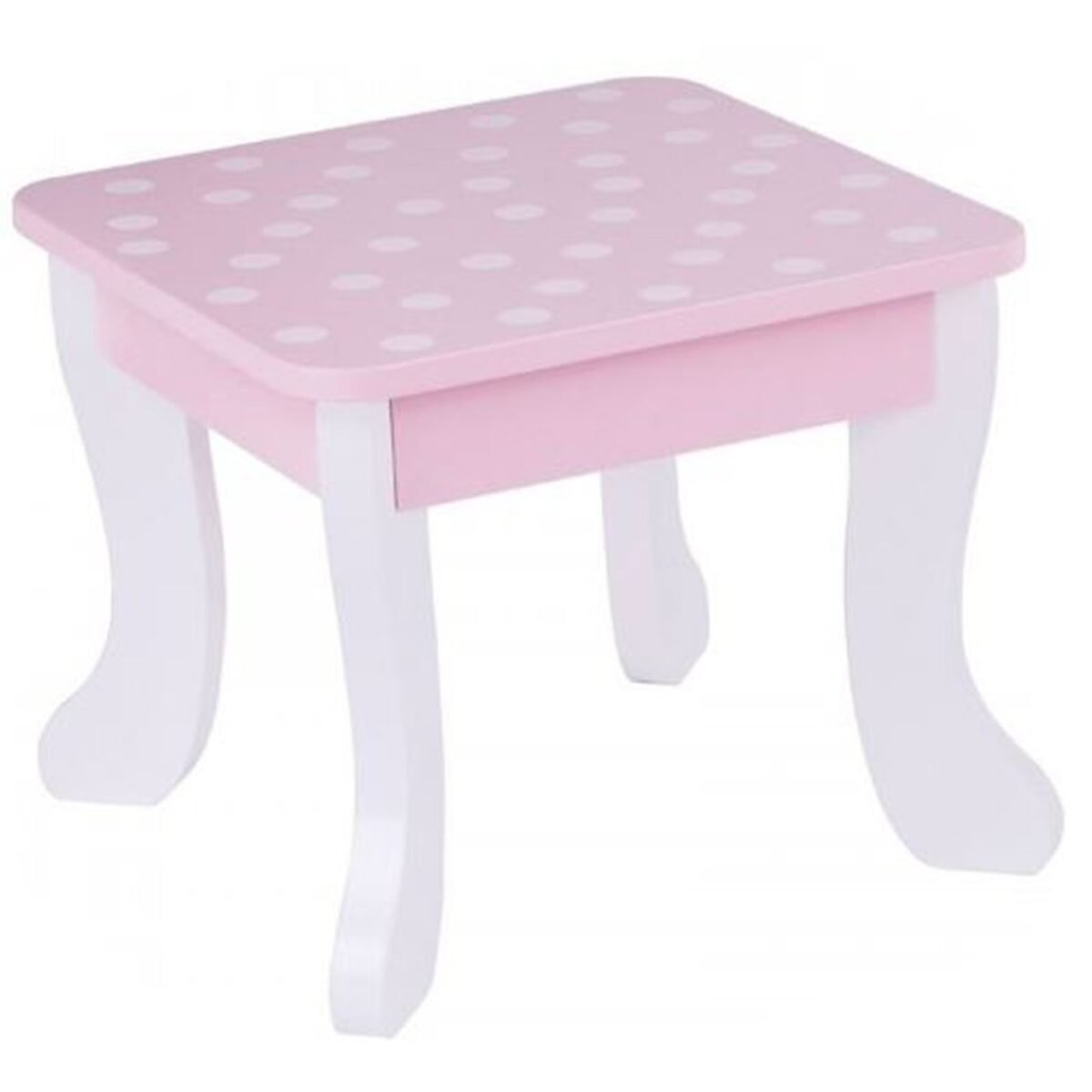 Medinis grožio staliukas su veidrodžiu ir kėdute – Paveikslėlis 4