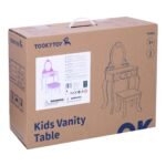 Medinis grožio staliukas su veidrodžiu ir kėdute – Paveikslėlis 6