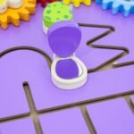 Medinė sensorinė lavinamoji lenta Triceratopso formos – Paveikslėlis 10