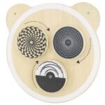 Medinė sieninė optinių iliuzijų lentelė meškučio formos