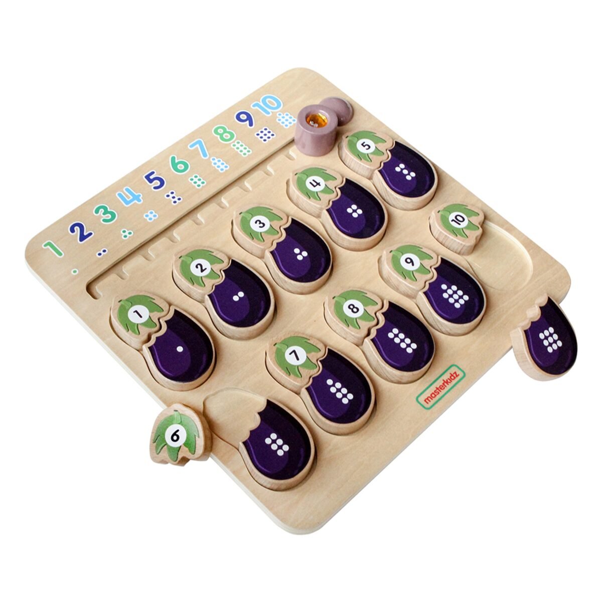 Medinė skaičiavimo lenta su baklažano detalėmis – Paveikslėlis 3