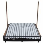 Medinė smėlio dėžė su stogeliu-dangčiu ir suoliukais – Paveikslėlis 6