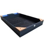 Medinė smėlio dėžė su talpyklomis, suoliuku-daiktadėže ir dangčiu – Paveikslėlis 8