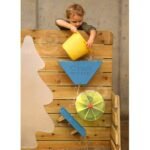 Medinė smėlio žaidimų sienelė su suoliuku – Paveikslėlis 3