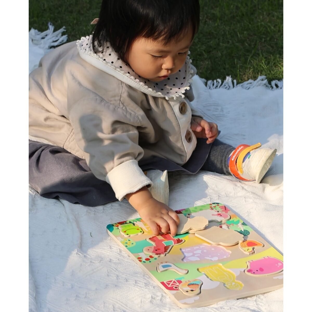 Medinė ūkio gyvūnų formų dėlionė 12 detalių – Paveikslėlis 2