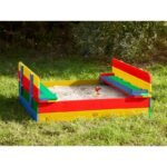 Medinė smėlio dėžė su sulankstomais suoliukais-dangčiu – Paveikslėlis 2