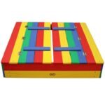 Medinė smėlio dėžė su sulankstomais suoliukais-dangčiu – Paveikslėlis 4