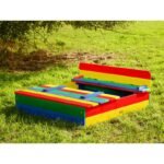 Medinė smėlio dėžė su sulankstomais suoliukais-dangčiu – Paveikslėlis 7