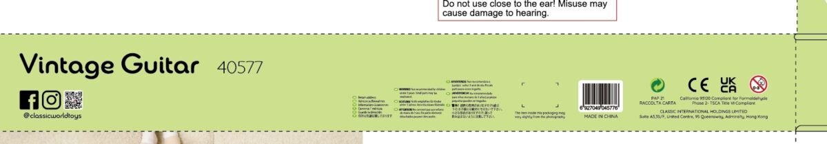 Medinė vintažinė gitara vaikams – Paveikslėlis 13