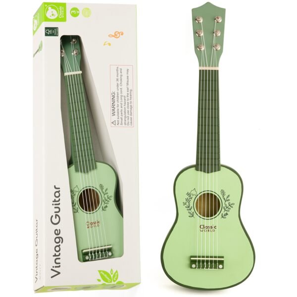 Medinė vintažinė gitara vaikams
