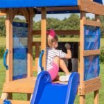 Medinė žaidimų aikštelė Aurora su nameliu, čiuožykla ir sūpuoklėmis – Paveikslėlis 3