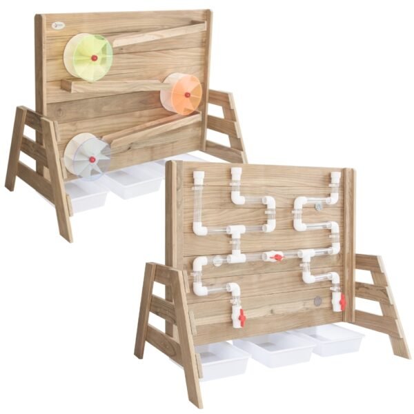 Medinė žaidimų sienelė vandeniui ir smėliui