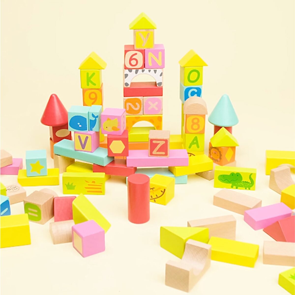 Medinės lavinamosios kaladėlės, 100 dalių – Paveikslėlis 3