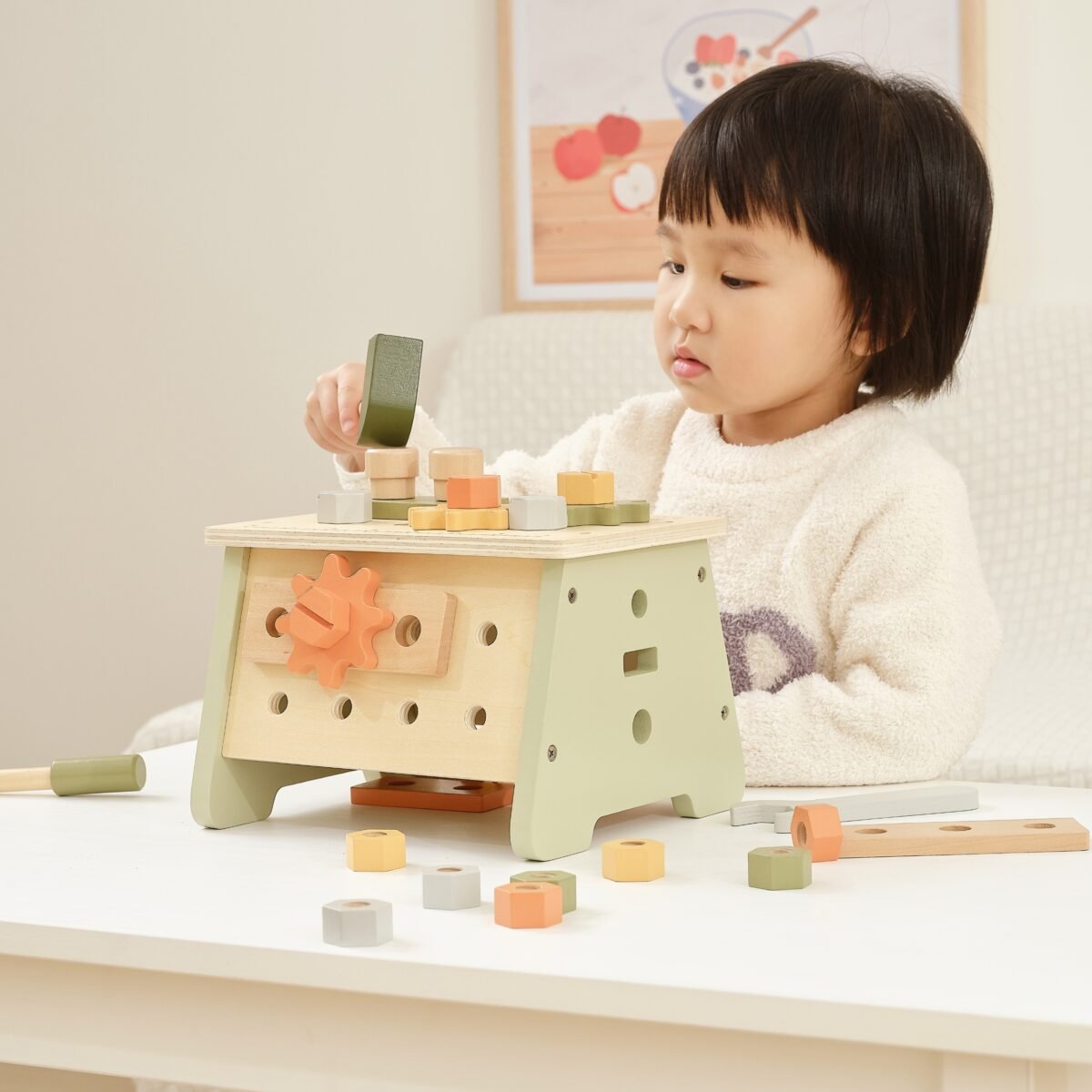 Medinės mini dirbtuvėlės ir įrankių dėžė – Paveikslėlis 2