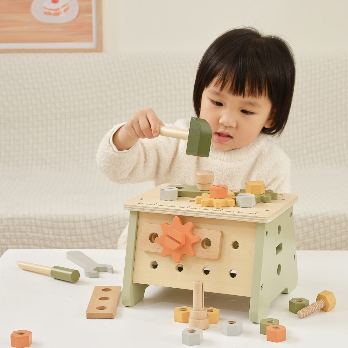 Medinės mini dirbtuvėlės ir įrankių dėžė – Paveikslėlis 4