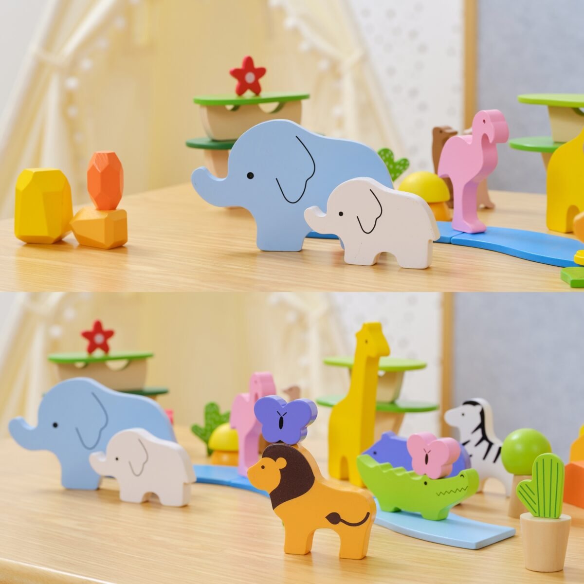 Medinės savanos gyvūnų kaladėlės dėžutėje, 55 detalės – Paveikslėlis 4