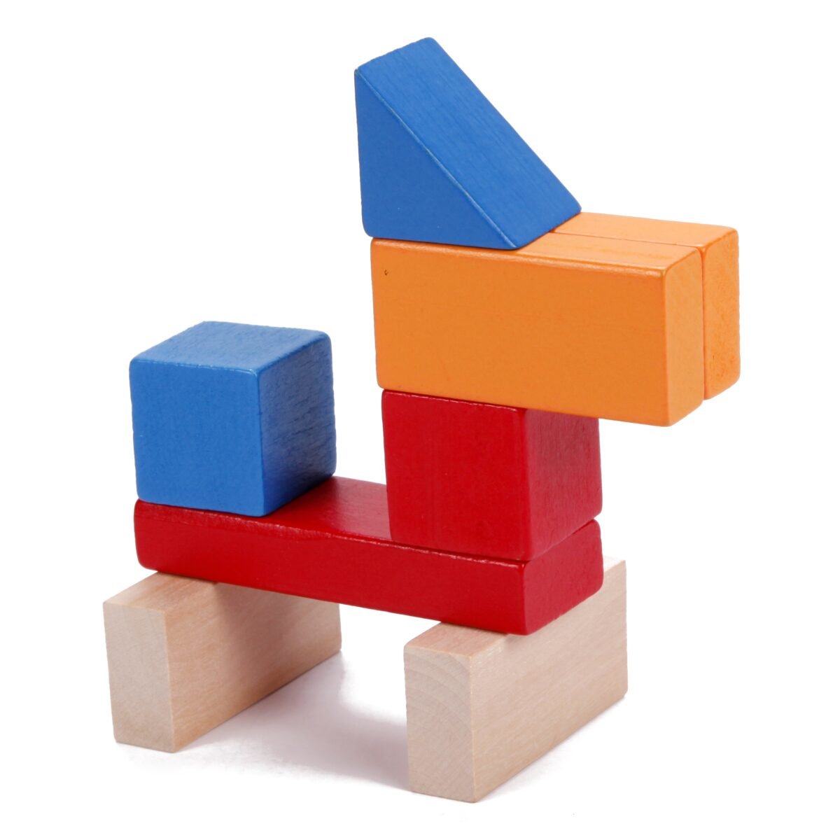 Medinės statybinės kaladėlės, 100 spalvotų dalių – Paveikslėlis 11