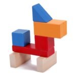 Medinės statybinės kaladėlės, 100 spalvotų dalių – Paveikslėlis 11