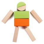 Medinės statybinės kaladėlės, 100 spalvotų dalių – Paveikslėlis 12