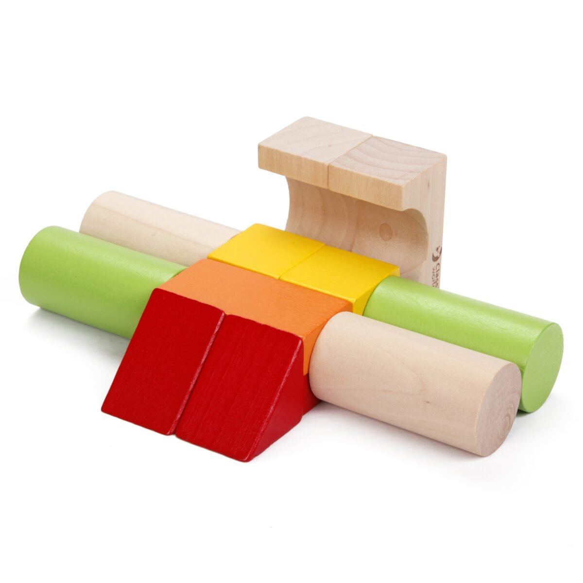 Medinės statybinės kaladėlės, 100 spalvotų dalių – Paveikslėlis 13