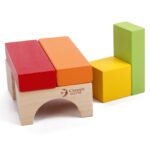 Medinės statybinės kaladėlės, 100 spalvotų dalių – Paveikslėlis 17