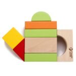 Medinės statybinės kaladėlės, 100 spalvotų dalių – Paveikslėlis 6