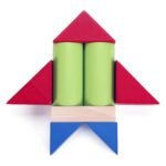 Medinės statybinės kaladėlės, 100 spalvotų dalių – Paveikslėlis 8