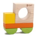 Medinės statybinės kaladėlės, 100 spalvotų dalių – Paveikslėlis 10