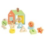 Medinės veriamosios kaladėlės su nameliu ir raktu – Paveikslėlis 17