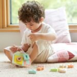 Medinės veriamosios kaladėlės su nameliu ir raktu – Paveikslėlis 3