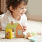 Medinės veriamosios kaladėlės su nameliu ir raktu – Paveikslėlis 7