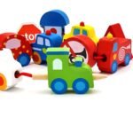 Medinės vėrimo kaladėlės su transporto priemonėmis, 13 dalių – Paveikslėlis 7