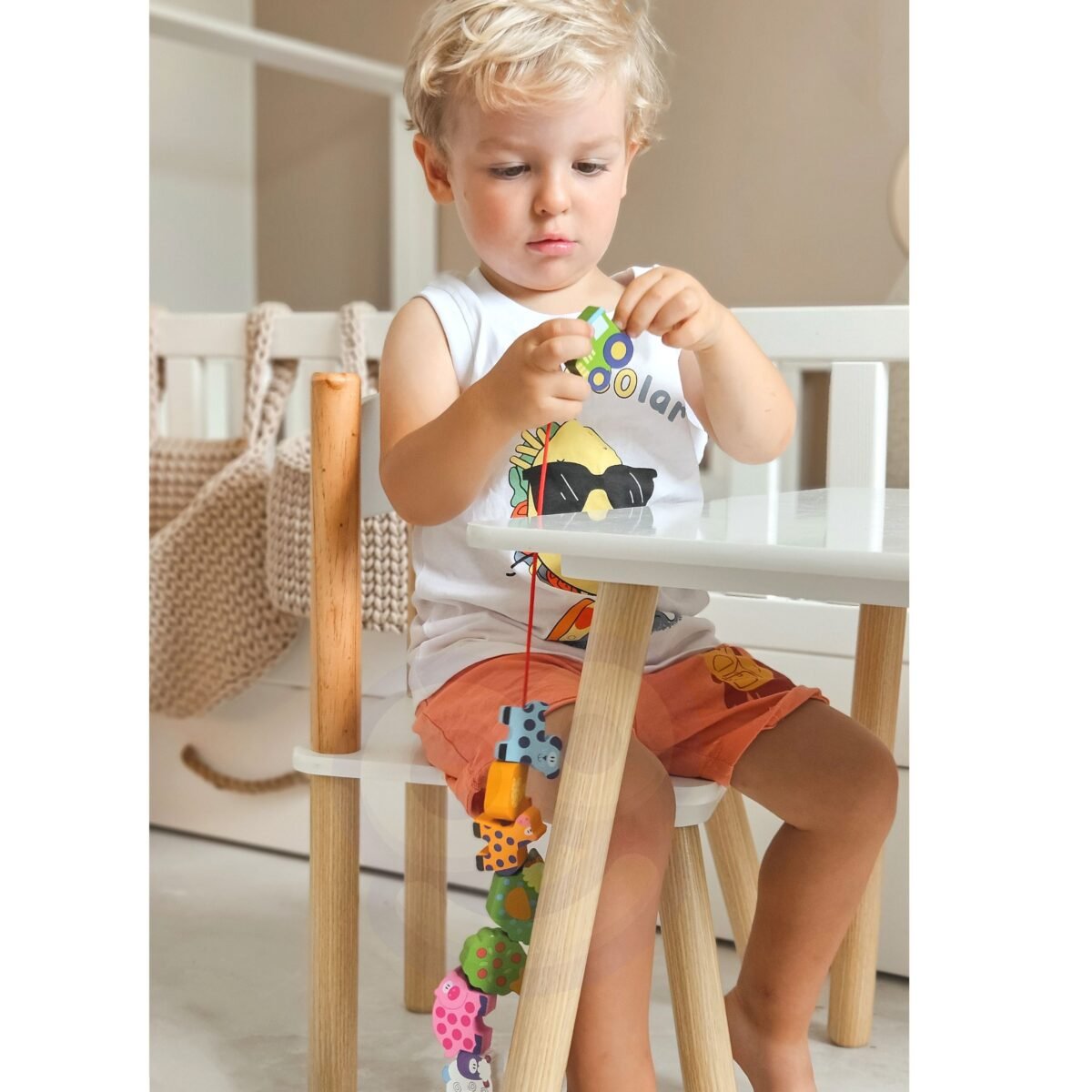 Medinės vėrimo kaladėlės ūkio tematika, 13 dalių – Paveikslėlis 3