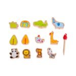 Medinės zoologijos sodo suvėrimo kaladėlės, 12 dalių – Paveikslėlis 5