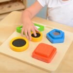 Medinis Montessori formų ir tekstūrų rūšiuoklis