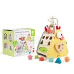 Medinis Montessori lavinamasis kubas 10 viename Laimingo ūkio XXL
