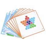 Medinis Montessori žaidimas spalvų ir raštų derinimui su įrankiais