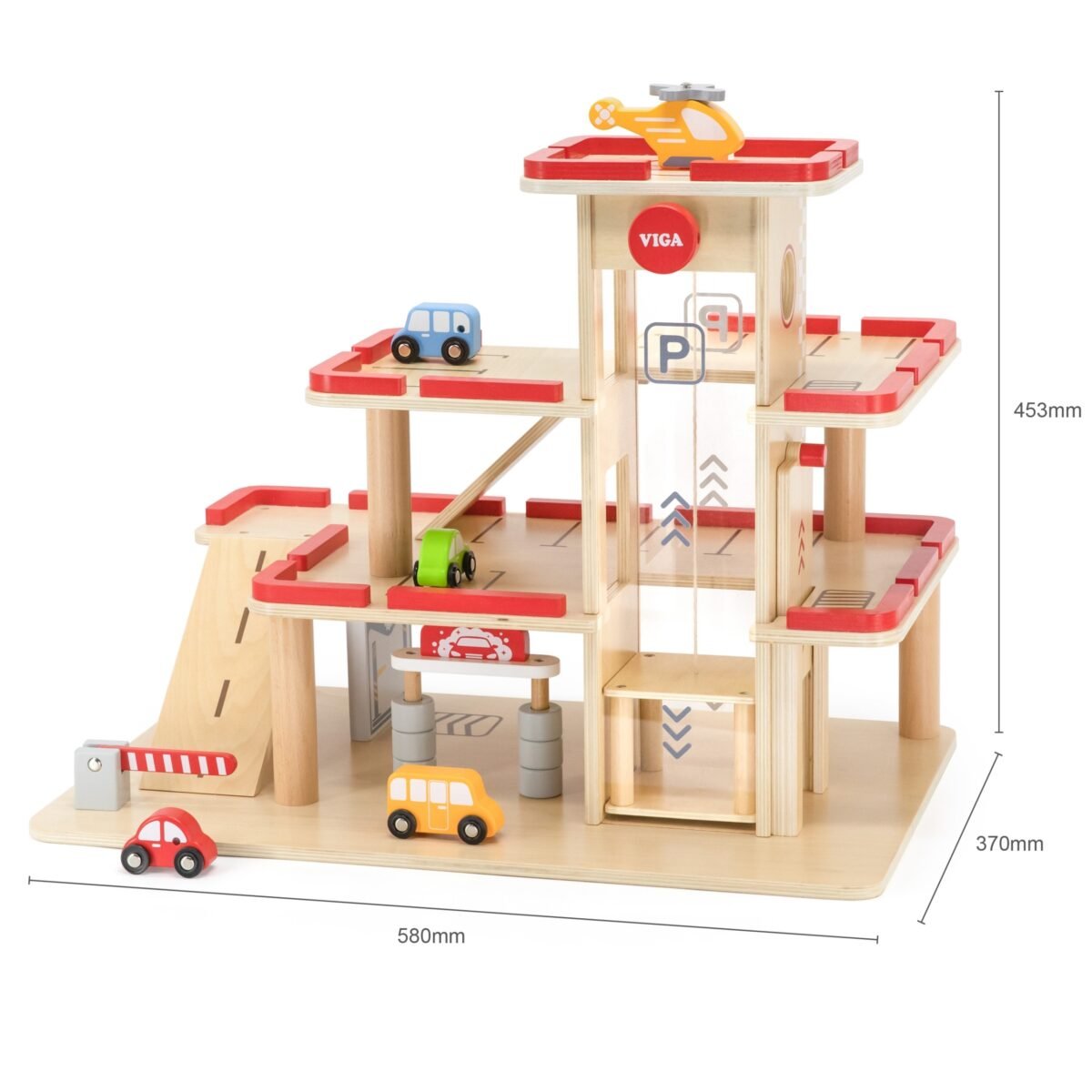 Medinis automobilių garažas su liftu, mašinėlėmis ir sraigtasparniu – Paveikslėlis 12