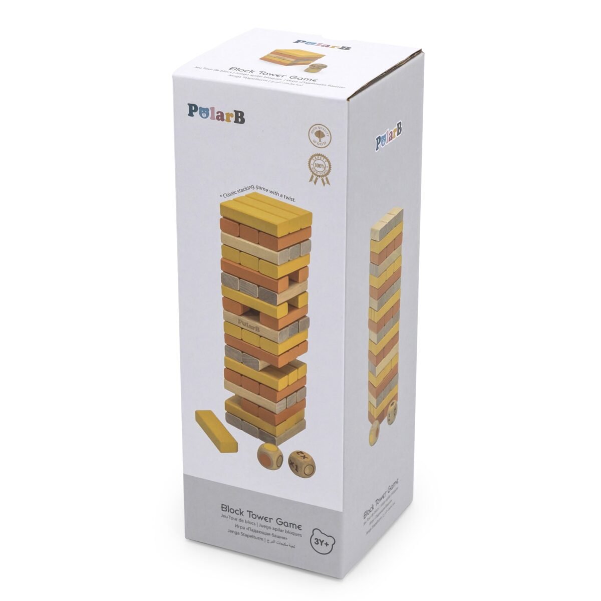 Medinis bokšto statybos žaidimas su kauliukais – Paveikslėlis 5