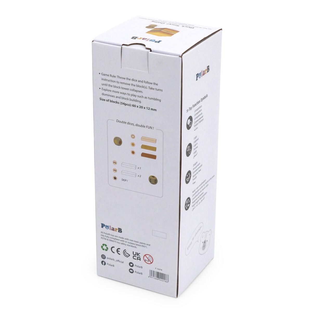 Medinis bokšto statybos žaidimas su kauliukais – Paveikslėlis 6